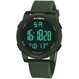 Syneke 9002 Heren Outdoor Waterdicht Sport Horloge Multifunctioneel Lichtgevend Digitaal Horloge (Leger Groen)