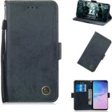 Multifunctionele horizontale Flip retro lederen draagtas met kaartsleuf & houder voor Galaxy S10 PLUS (zwart)