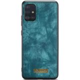 Voor Galaxy A71 4G CaseMe-008 Afneembare multifunctionele horizontale flip lederen kast met kaartslot & houder & ritsportemonnee & fotoframe(blauw)