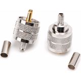 10 STKS UHF Male PL259 plug Crimp connector adapter