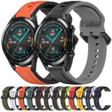Voor Huawei Watch GT2 42 mm 20 mm bolle lus tweekleurige siliconen horlogeband (oranje + zwart)