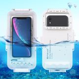 PULUZ 45m waterdichte duiken huisvesting foto video nemen onderwater Cover Case voor iPhone 11  iPhone X  iPhone 8 & 7  iPhone 6 & 6S  iOS 13 1 of ouder versie iPhone (wit)
