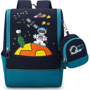 Basisschoolleerlingen Cartoon Anime Rugzak Kinderen Schooltas (Marineblauw)