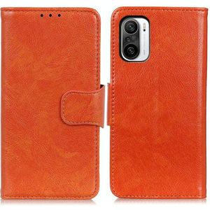 Voor Xiaomi Poco F3 Nappa Textuur Horizontale Flip Lederen Hoesje met Houder & Kaart Slots &Portemonnee (Oranje)