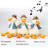 Herhaal Eend Tricky Duck Leren zingende pluche eend speelgoed  stijl: USB opladen + Opname