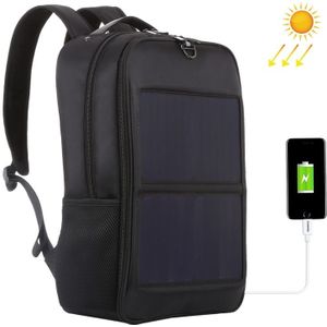 HAWEEL 14W zonnepaneel Power rugzak laptoptas met handvat en Dual USB lading Port(Black)