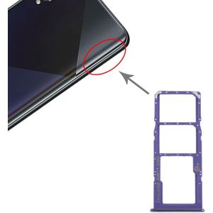 SIM-kaartlade + SIM-kaartlade + Micro SD-kaartlade voor Samsung Galaxy A50s SM-A507 (Paars)