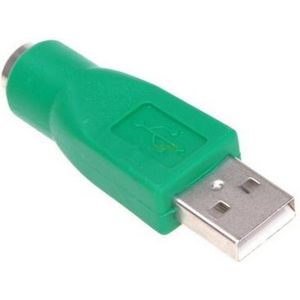 USB A Plug naar mini DIN6 vrouwelijke Adapter (PS/2 naar USB)(groen)
