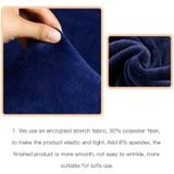 Single Seat Solid Color Pluche Elastische volledige dekking Antislip Sofa Cover (Navy)