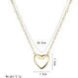 Mode ketting hart design holle eenvoudige ketting (goud)