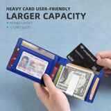 RFID anti-magnetisch en anti-diefstal lederen multi-card creditcard portemonnee portemonnee (koolstofvezel zwart + oranje binnenkant)