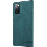 Voor Samsung Galaxy S20 Fe Huid Feel Anti-Diefstal Borstel Horizontale Flip Leren Case Met Houder & Card Slots & Portemonnee