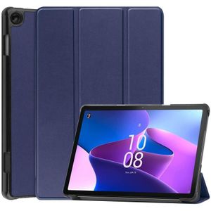 Voor Lenovo Tab M10 3e gen Custer Pure Color 3-voudige houder Smart lederen tablet Case