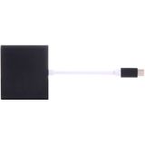 USB-C / Type-C 3.1 mannetje naar USB-C / Type-C 3.1 vrouwtje & HDMI vrouwtje & USB 3.0 vrouwtje Adapter voor MacBook 12 / Chromebook Pixel 2015 (zwart)