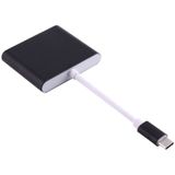USB-C / Type-C 3.1 mannetje naar USB-C / Type-C 3.1 vrouwtje & HDMI vrouwtje & USB 3.0 vrouwtje Adapter voor MacBook 12 / Chromebook Pixel 2015 (zwart)