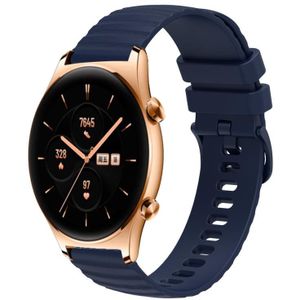 For Honor Watch GS 3 22 mm golvend stippenpatroon effen kleur siliconen horlogeband