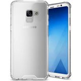 Voor Galaxy A8 PLUS (2018) Cover acryl + TPU schokbestendige transparant Armor beschermende Back Case(Transparent)