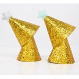 10 stuks gouden verjaardag hoed kinderen leeftijd aankleden ster hat glitter cake Cap (zilveren ster)