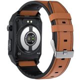 E530 1 91 inch IP68 waterdichte lederen band smartwatch ondersteunt ECG / niet-invasieve bloedsuiker