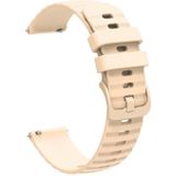 Voor Garmin Vivoactive 4S 18mm golvende gestippelde effen siliconen horlogeband (Starlight Color)