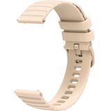 Voor Garmin Vivoactive 4S 18mm golvende gestippelde effen siliconen horlogeband (Starlight Color)