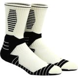 Volwassen basketbal sokken mannen dikke badstof sport sokken (wit zwart)