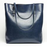 L4002 trendy casual tote bag schouder vrouwen tas (blauw)