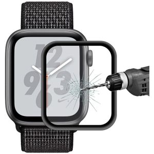 ENKAY Hat-Prins 0.2mm 9H 3D aluminiumlegering Frame volledig scherm glas Film voor Apple Watch serie 4 44mm(Black)