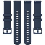 20mm Siliconen band voor Huami Amazfit GTS / Samsung Galaxy Watch Active 2 / Gear Sport (Marine blauw)