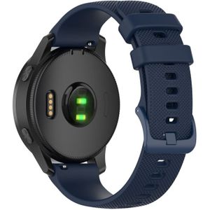 20mm Siliconen band voor Huami Amazfit GTS / Samsung Galaxy Watch Active 2 / Gear Sport (Marine blauw)