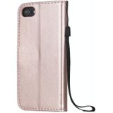 Voor iPhone 7 / 8 / SE 2020 Cat Bee Embossing Pattern Shockproof Horizontale Flip Lederen Case met Holder & Card Slots & Wallet(Rose Gold)