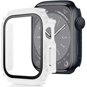 Scherm gehard glas Film Armor waterdichte horlogekast voor Apple Watch Series 8 & 7 41 mm