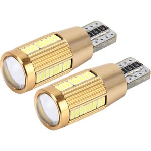 2 STUKS T10 2W 180 LM 5500K constante stroom autolicht met 38 SMD-3014 lampen  DC 12-16V (wit licht)