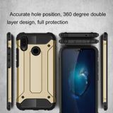 Voor Huawei P20 Lite Full-body Cover ruige TPU + PC combinatie back cover (goud)