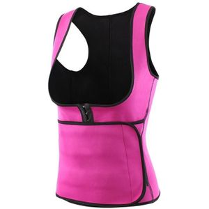 Breasted Shapers Corset Sweat-Wicking Tailleband Body Shaping Vest  Size: XXXL (Rose Red)
