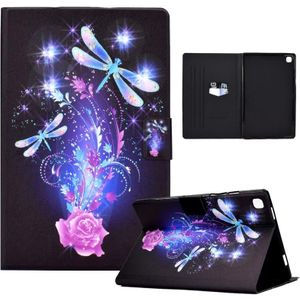 Voor Samsung Galaxy Tab A 10.1 2019 Elektrische ingedrukte TPU-lederen tablet-behuizing (Butterfly)