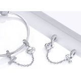 Sterling Silver S925 Pet Dog Beaded DIY Safety Chain Bracelet Accessoires