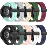 Voor Garmin Venu Sq 2 Muziek 20mm Effen Kleur Magnetische Sluiting Siliconen Horlogeband (Olijfgroen)