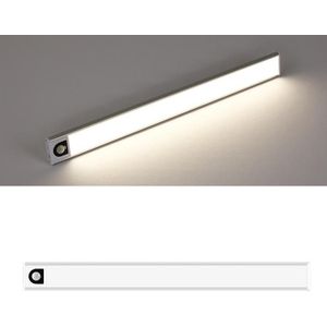 Intelligent Automatisch Human Body Induction Draadloze LED-lamp 80cm (zilver + neutraal licht)