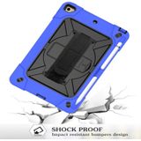 For iPad Mini 5 / 4 Contrast Color Silicone + PC Combination Case with Holder(Dark Blue + Black)