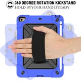 For iPad Mini 5 / 4 Contrast Color Silicone + PC Combination Case with Holder(Dark Blue + Black)