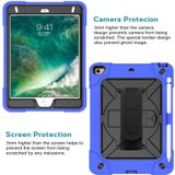 For iPad Mini 5 / 4 Contrast Color Silicone + PC Combination Case with Holder(Dark Blue + Black)