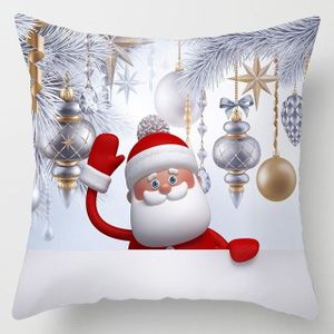 3 STKS Kerst Perzik Huid Sofa Kussensloop Cartoon Woonkamer Slaapkamer Kussensloop Zonder Kussen Kern (Kerstman 5)