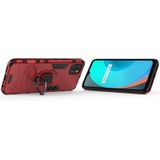 Voor OPPO Realme C11 PC + TPU Anti-fall Protective Case met Magnetic Ring Holder(Red)