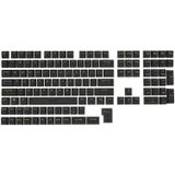 130 toetsen MDA hoogte mechanisch toetsenbord transparant Keycap (zwart transparant)