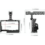 PULUZ Video Camera Cage Stabilisator met handvat voor Sony A6600 / ILCE-6600(Zwart)
