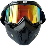 Motorhelm masker rijden bril Set buiten Wind en zand resistente Off-road Harley Goggles verwijderbare Masks(Colour)