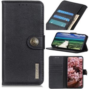 Voor Samsung Galaxy A82 5G KHAZNEH Koeienhuid textuur horizontale flip lederen hoesje met houder & kaart slots &portemonnee (zwart)
