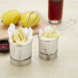 J13448S Roestvrij Staal Mini Fries Mand Restaurant Snack Broodplaat