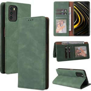 For Samsung Galaxy A82 Simple Suction Closure Horizontal Flip Leather Case with Holder & Card Slot & Wallet(Green)